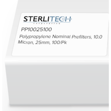 STERLITECH Polypropylene Nominal Prefilters, 10.0 Micron, 25mm, PK100 PP10025100